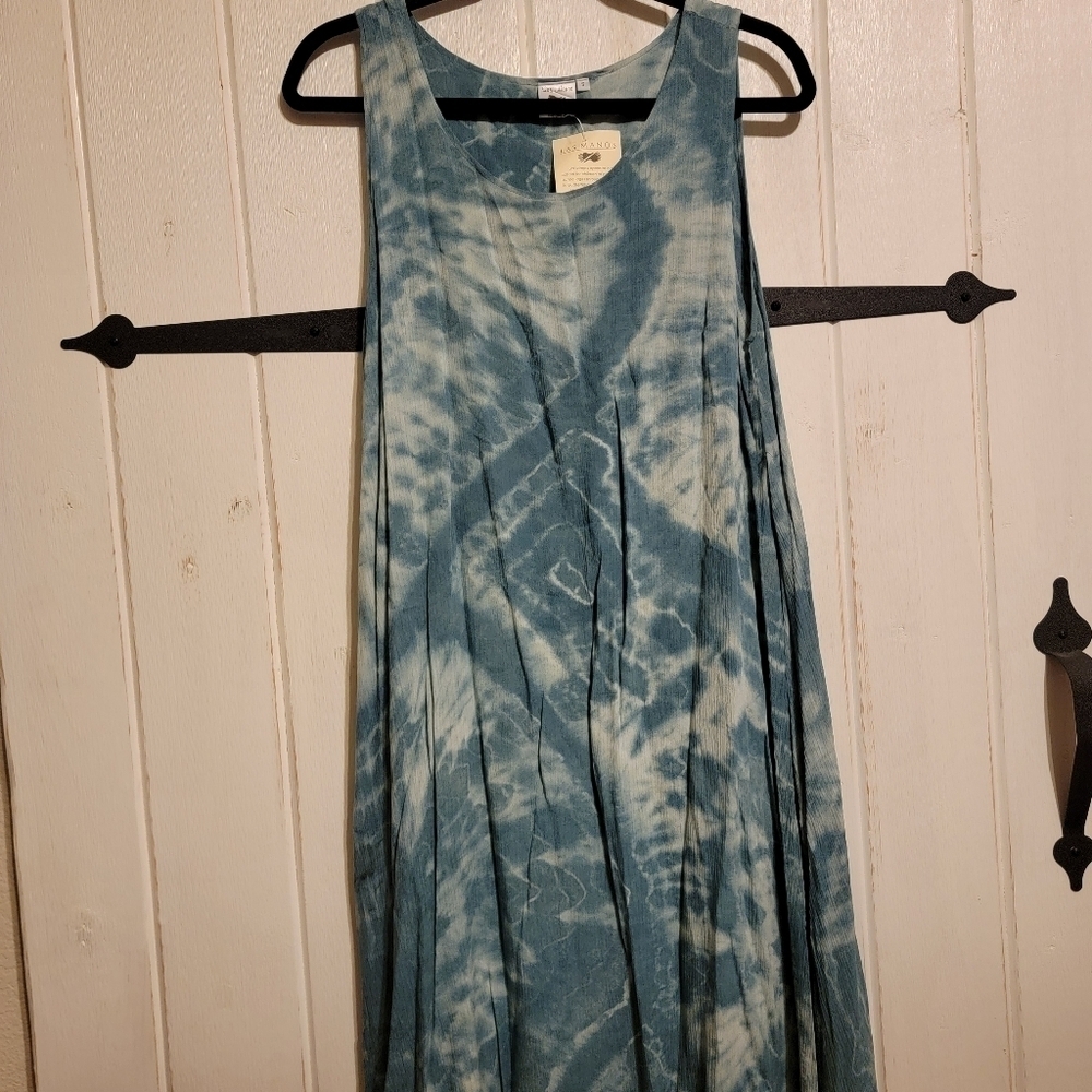 Las Manos Dress Tie Dye Sleeveless Size Small